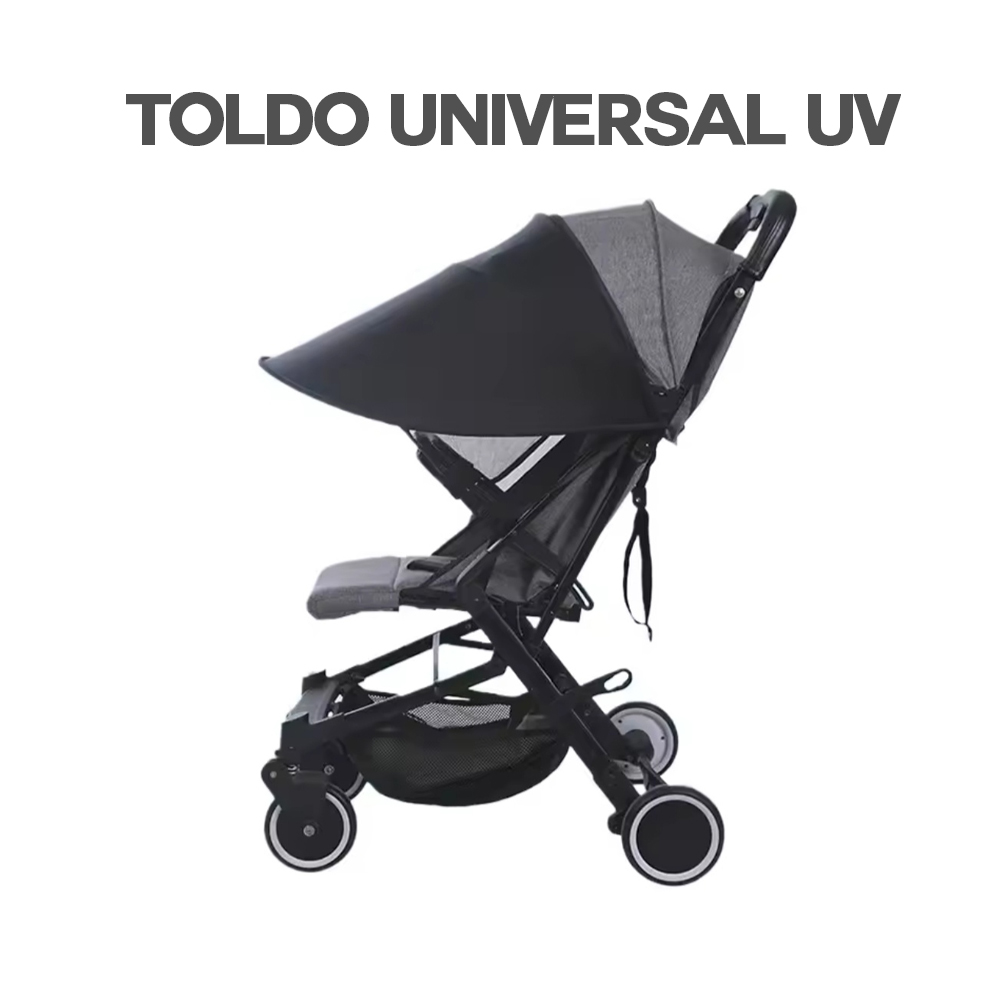 TOLDO PARA COCHES DE BEBE  UV UNIVERSAL NEGRO  BABYMINE - 6