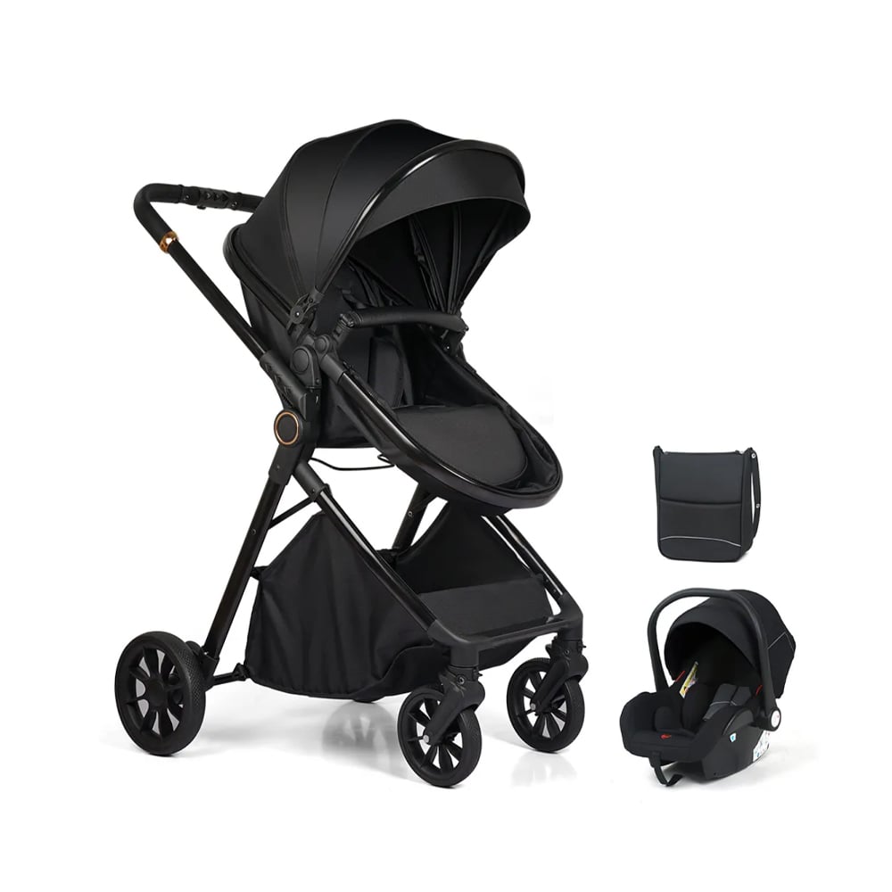 COCHE DE BEBE  Y SILLA NIDO BOLSO PRIME NEGRO – BABYMINE - 1