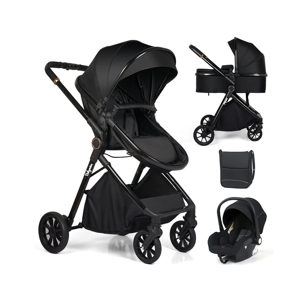 COCHE DE BEBE  Y SILLA NIDO BOLSO PRIME NEGRO – BABYMINE - 2
