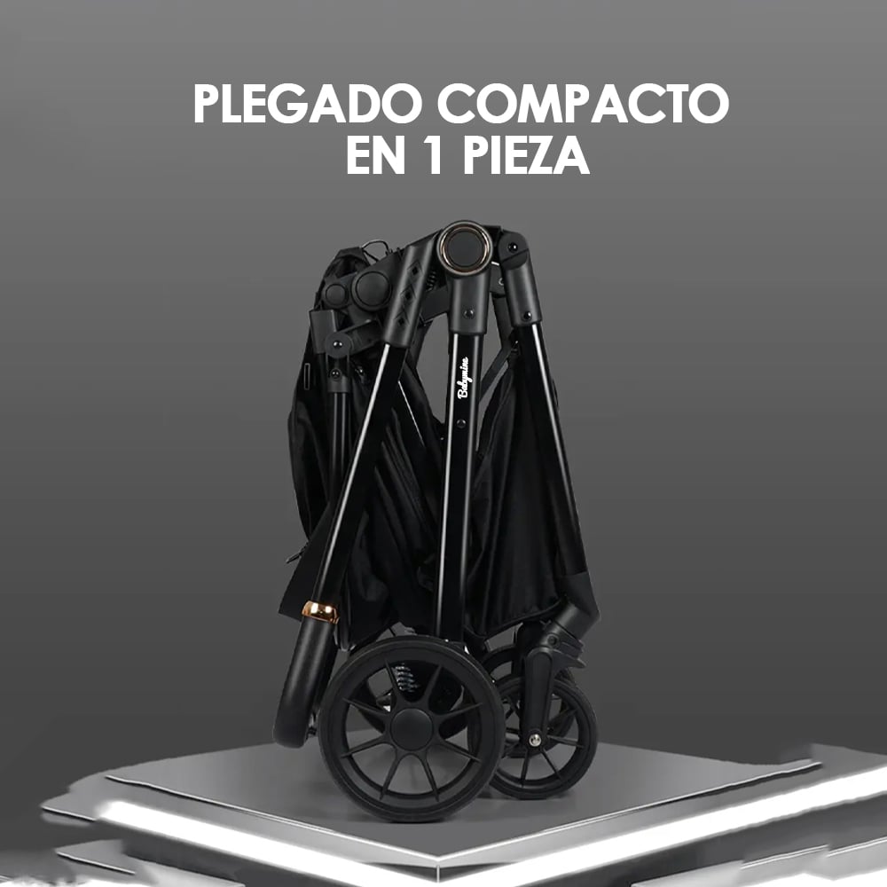 COCHE DE BEBE  Y SILLA NIDO BOLSO PRIME NEGRO – BABYMINE - 4