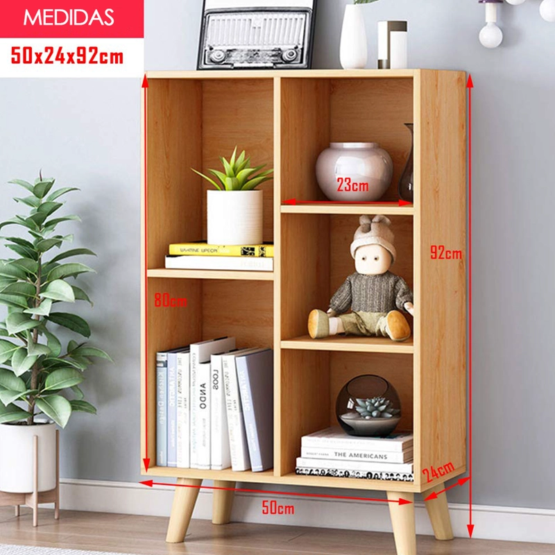 ESTANTE LIBRERO ESTILO NORDICO 92 × 50 × 24 CM - 4