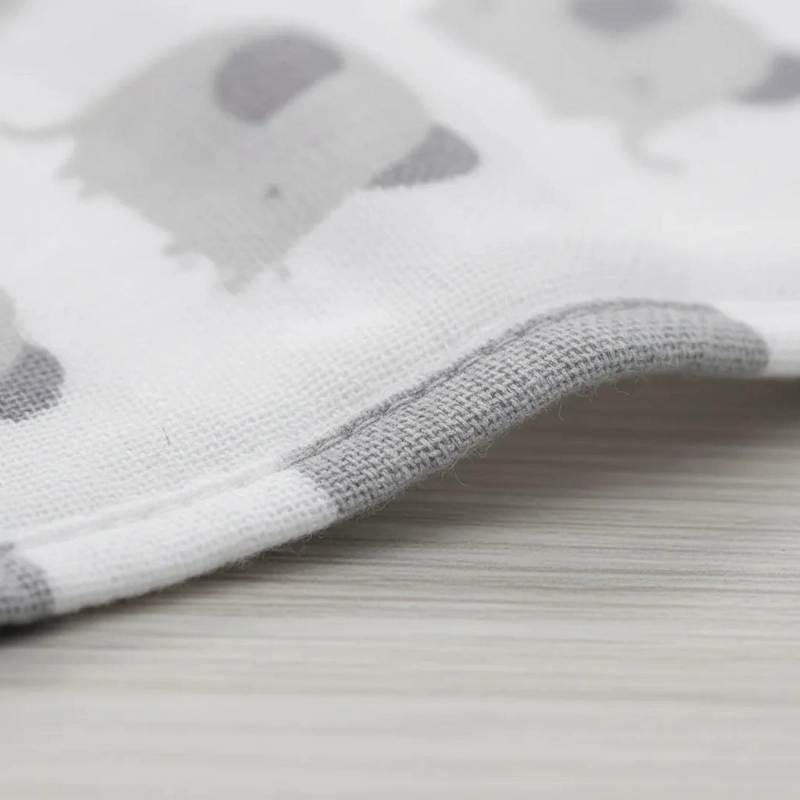 SET 4 TUTOS BEBE  FRANELA 100% ALGODON ANIMALES GRIS – BABYMINE - 4