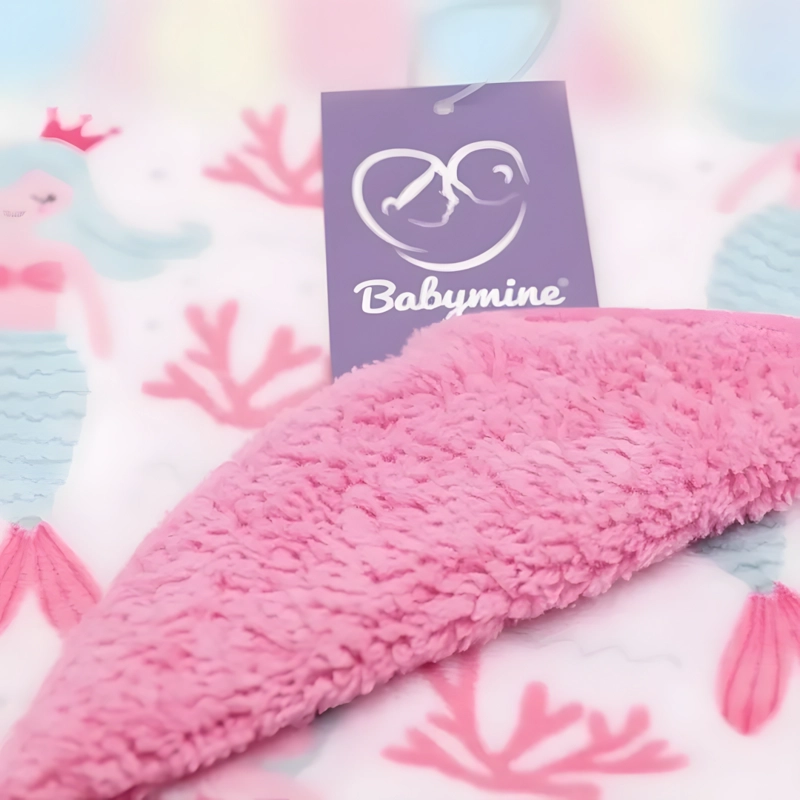 MANTA FRAZADA PARA BEBE DISEÑOS - ROSADO - BABYMINE - 3