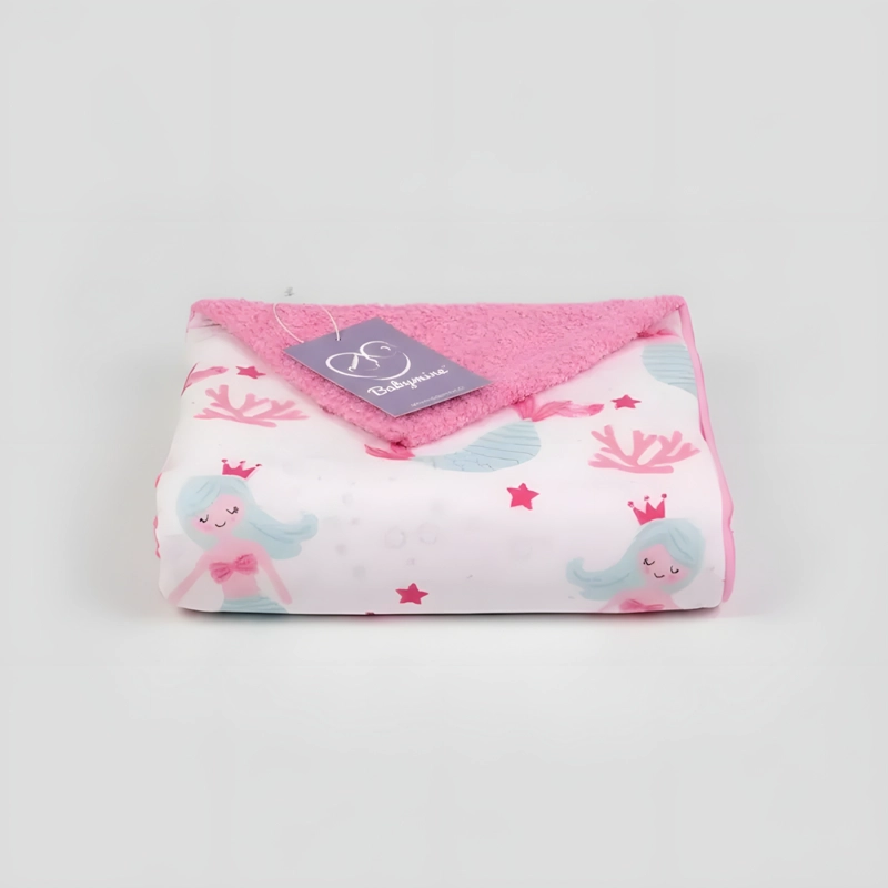 MANTA FRAZADA PARA BEBE DISEÑOS - ROSADO - BABYMINE - 6