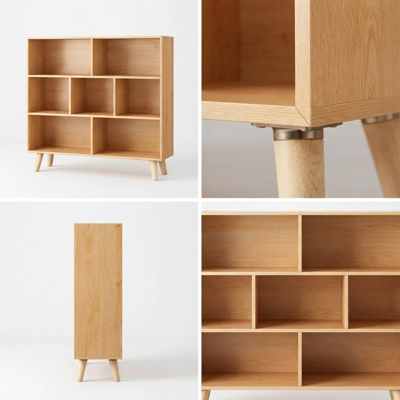 ESTANTE LIBRERO ESTILO NORDICO 107 × 80 × 24 CM - 4