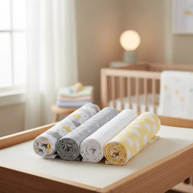 SET 4 TUTOS BEBE  FRANELA 100% ALGODON SOLES – BABYMINE - 2