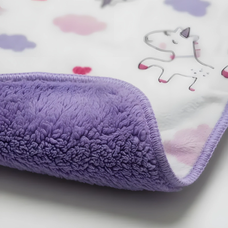 MANTA FRAZADA PARA BEBE DISEÑOS - LILA - BABYMINE - 5