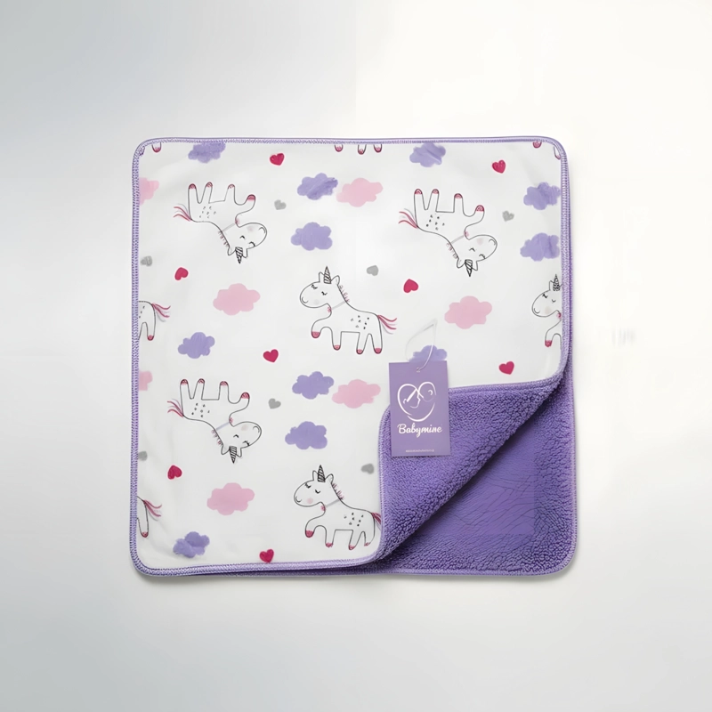MANTA FRAZADA PARA BEBE DISEÑOS - LILA - BABYMINE - 6
