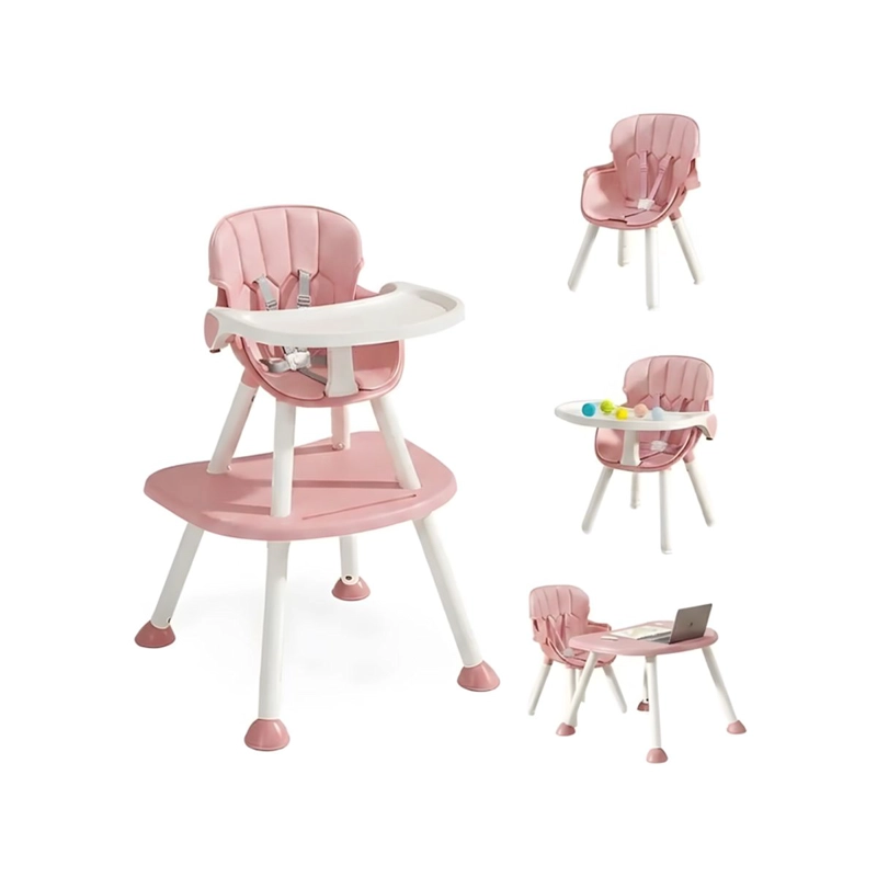 SILLA DE COMER MULTI ETAPAS 4 EN 1 ROSADA BABYMINE - 1