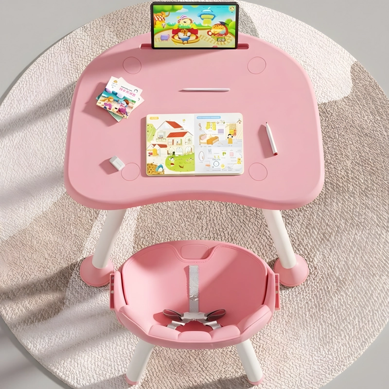 SILLA DE COMER MULTI ETAPAS 4 EN 1 ROSADA BABYMINE - 6