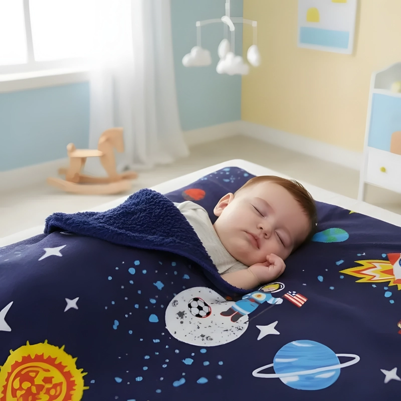 MANTA FRAZADA PARA BEBE DISEÑOS - UNIVERSO - BABYMINE - 2