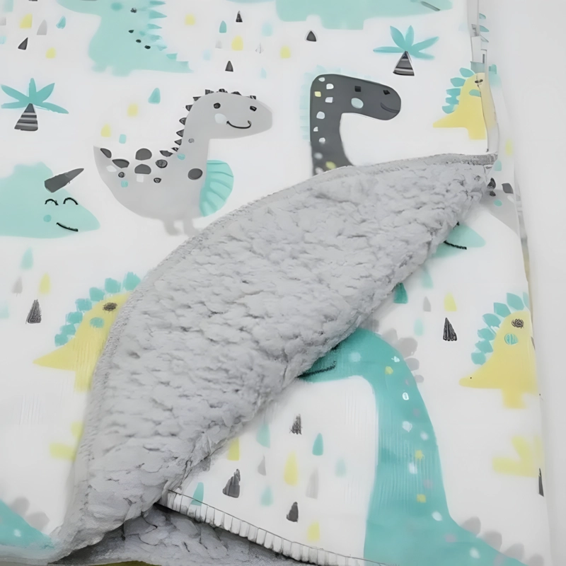 MANTA FRAZADA PARA BEBE DISEÑOS - VERDE - BABYMINE - 3