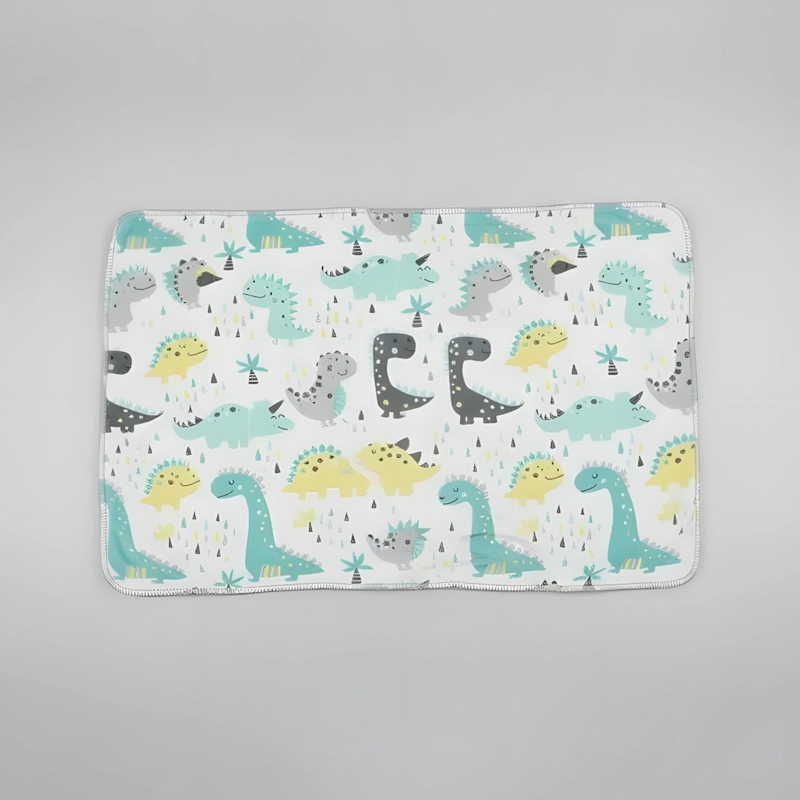 MANTA FRAZADA PARA BEBE DISEÑOS - VERDE - BABYMINE - 5