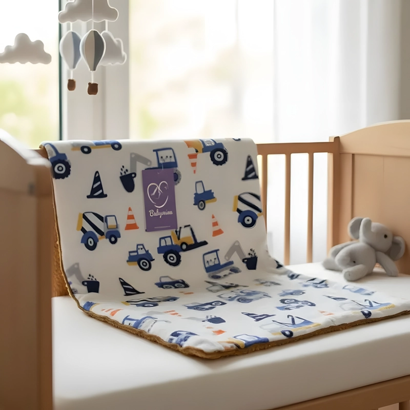 MANTA FRAZADA PARA BEBE DISEÑOS - AZUL - BABYMINE - 7