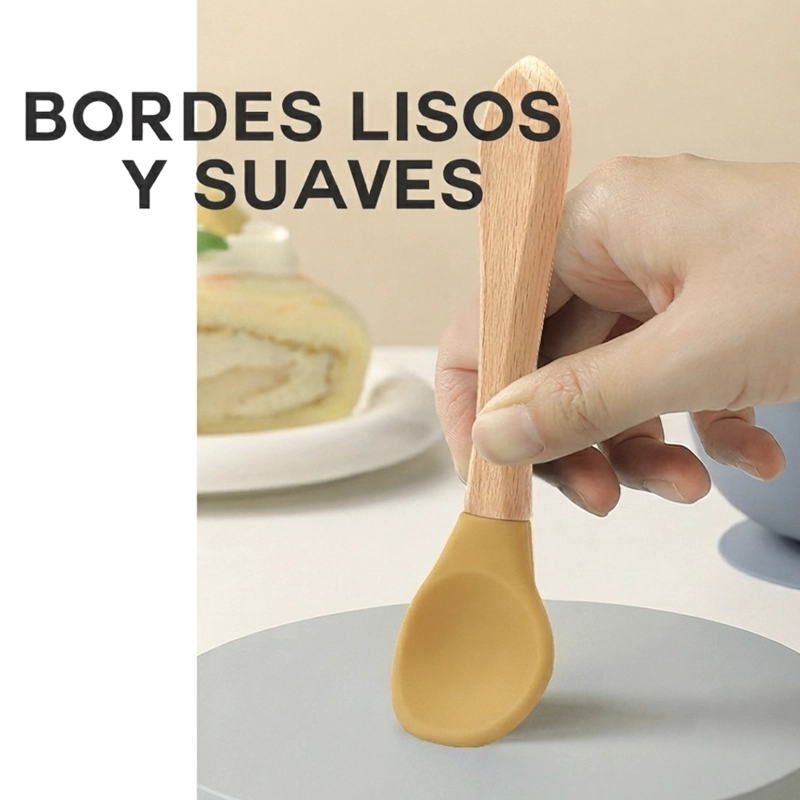 SET DE ALIMENTACION SILICONA BEBE  4 PIEZAS AMARILLO- BABYMINE - 3