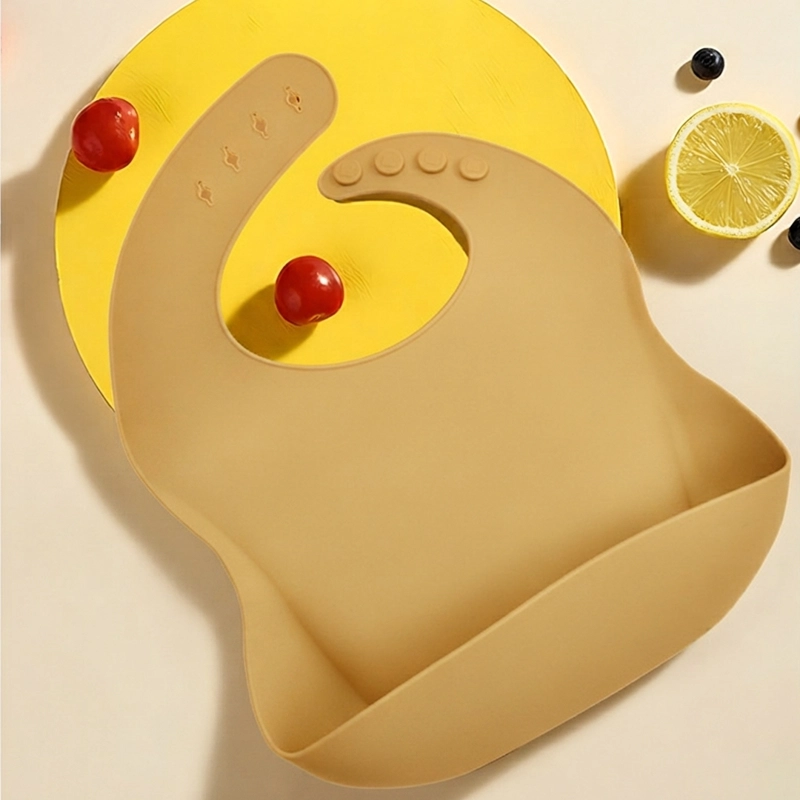 SET DE ALIMENTACION SILICONA BEBE  4 PIEZAS AMARILLO- BABYMINE - 5