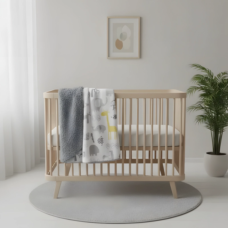 MANTA FRAZADA PARA BEBE DISEÑOS - GRIS CLARO - BABYMINE - 4