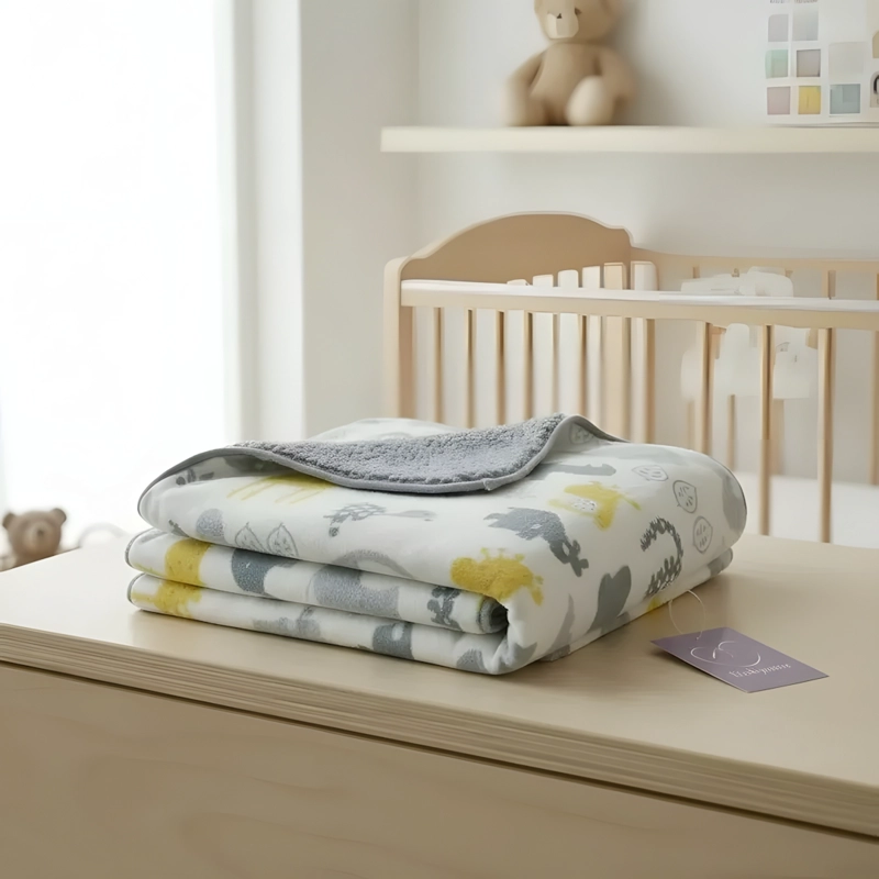 MANTA FRAZADA PARA BEBE DISEÑOS - GRIS CLARO - BABYMINE - 5