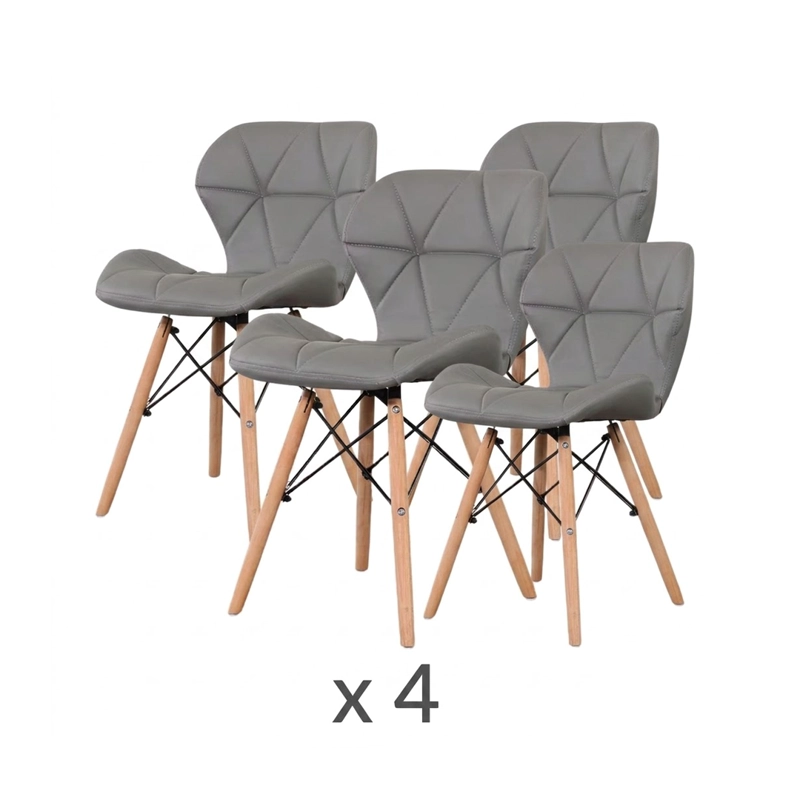 SET 4 SILLAS NORDICAS EAMES MARIPOSA GRIS BABYMINE - 1