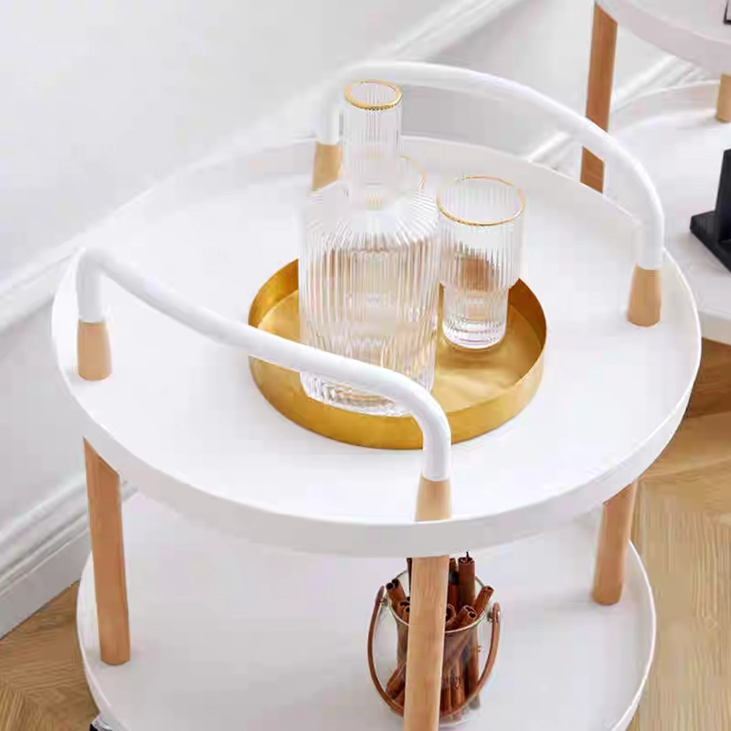 CARRITO ORGANIZADOR CIRCULAR MULTIUSO 3 NIVELES BLANCO - 4