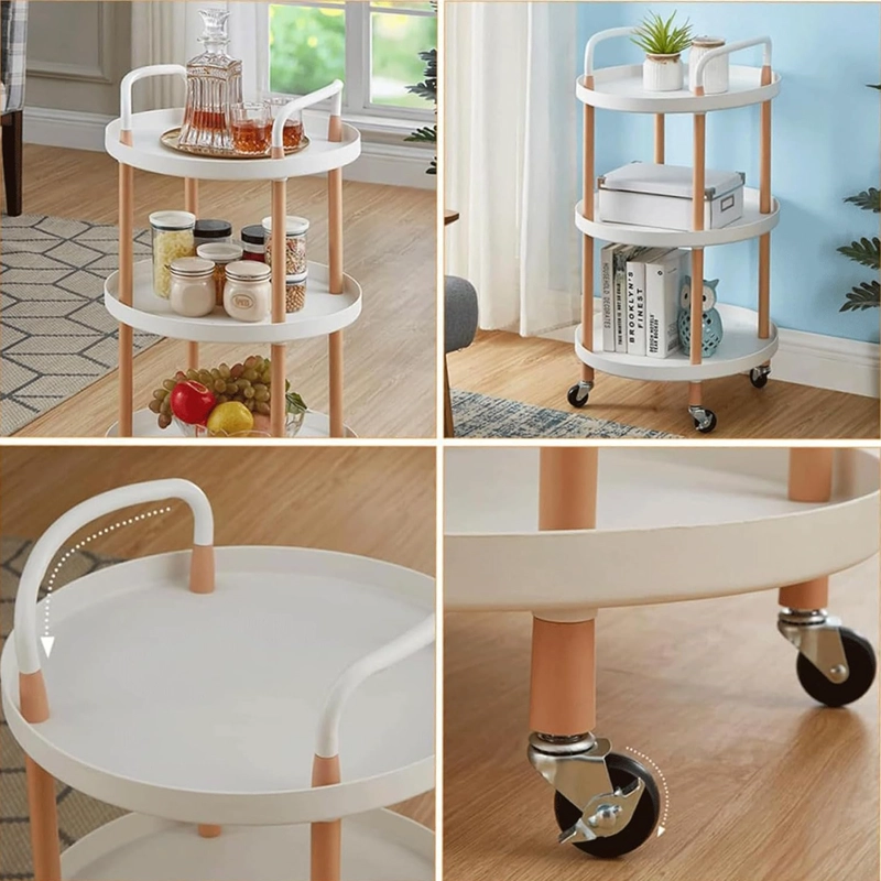 CARRITO ORGANIZADOR CIRCULAR MULTIUSO 3 NIVELES BLANCO - 7