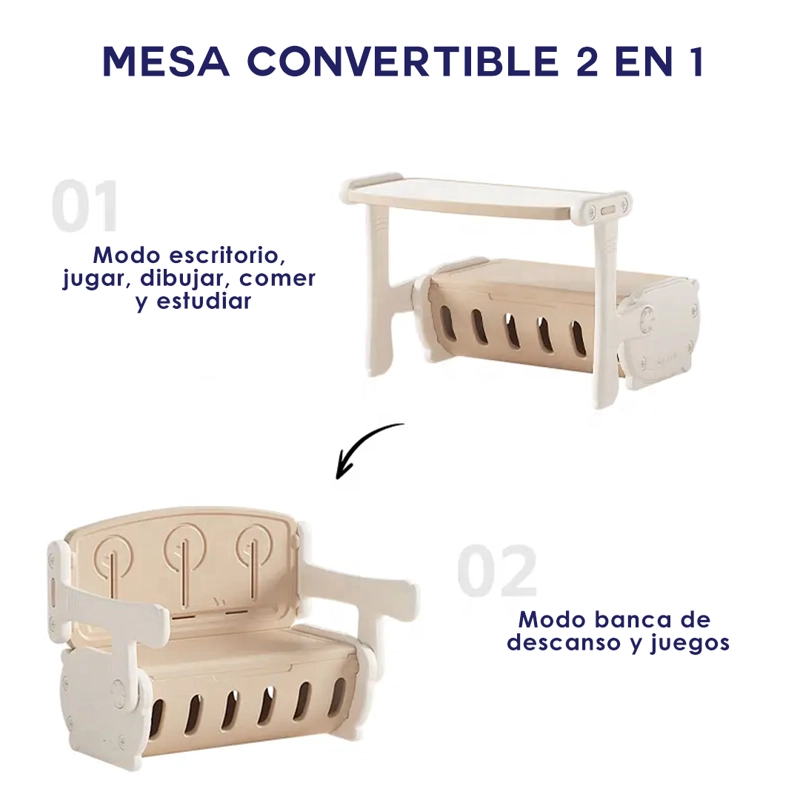 MESA INFANTIL CONVERTIBLE 2 EN 1 - BABYMINE - 7