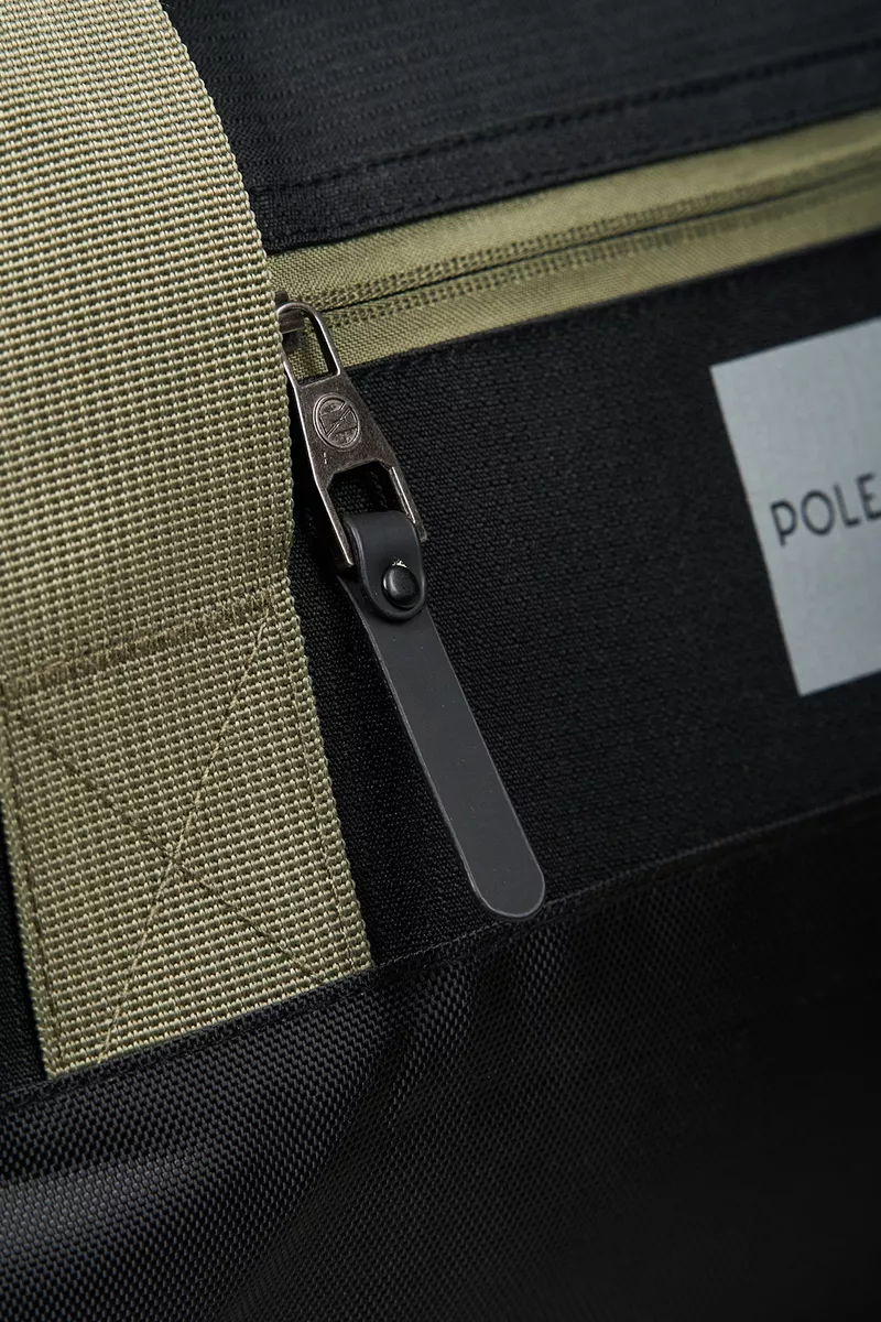 BOLSO DE VIAJE 40 LITROS NEGRO/VERDE - POLEMIC - 3