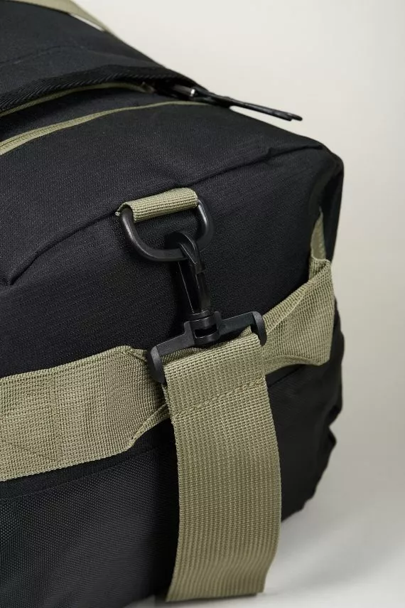 BOLSO DE VIAJE 40 LITROS NEGRO/VERDE - POLEMIC - 4