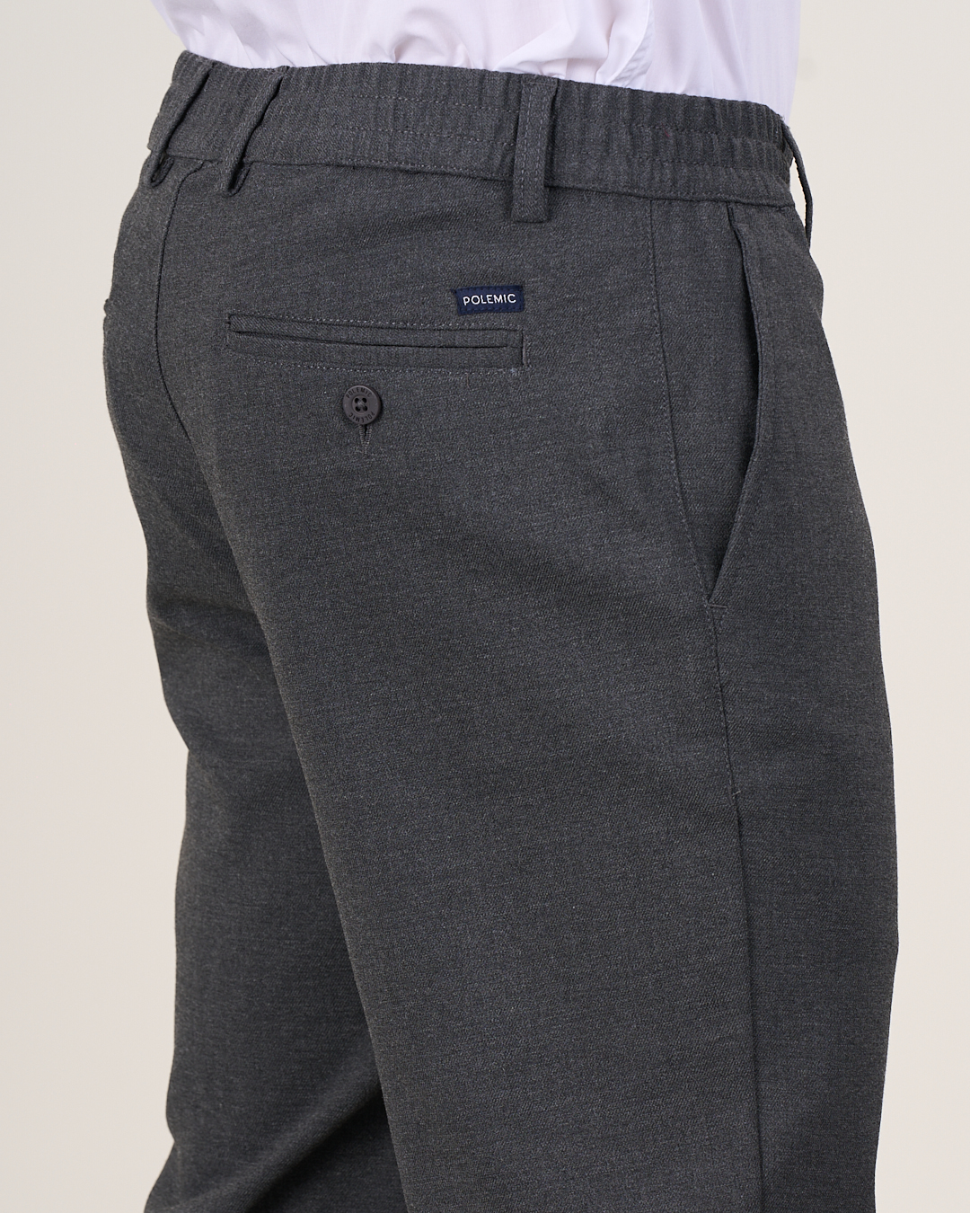 PANTALÓN NIÑO POLEMIC GRIS ESCOLAR SLIM FIT - 4
