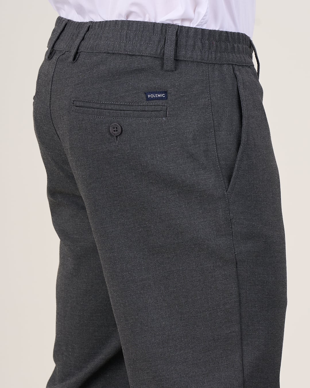 PANTALÓN NIÑO POLEMIC GRIS ESCOLAR SLIM FIT - 3