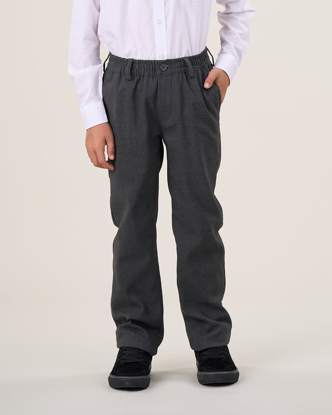 PANTALON ESCOLAR PRETINA ELASTICADA SLIM FIT (T.4 A T.10) POLEMIC - 1