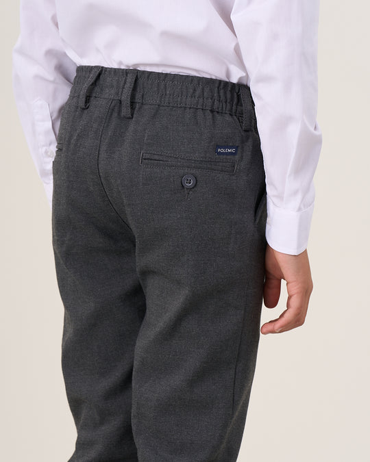 PANTALON ESCOLAR PRETINA ELASTICADA SLIM FIT (T.4 A T.10) POLEMIC - 4