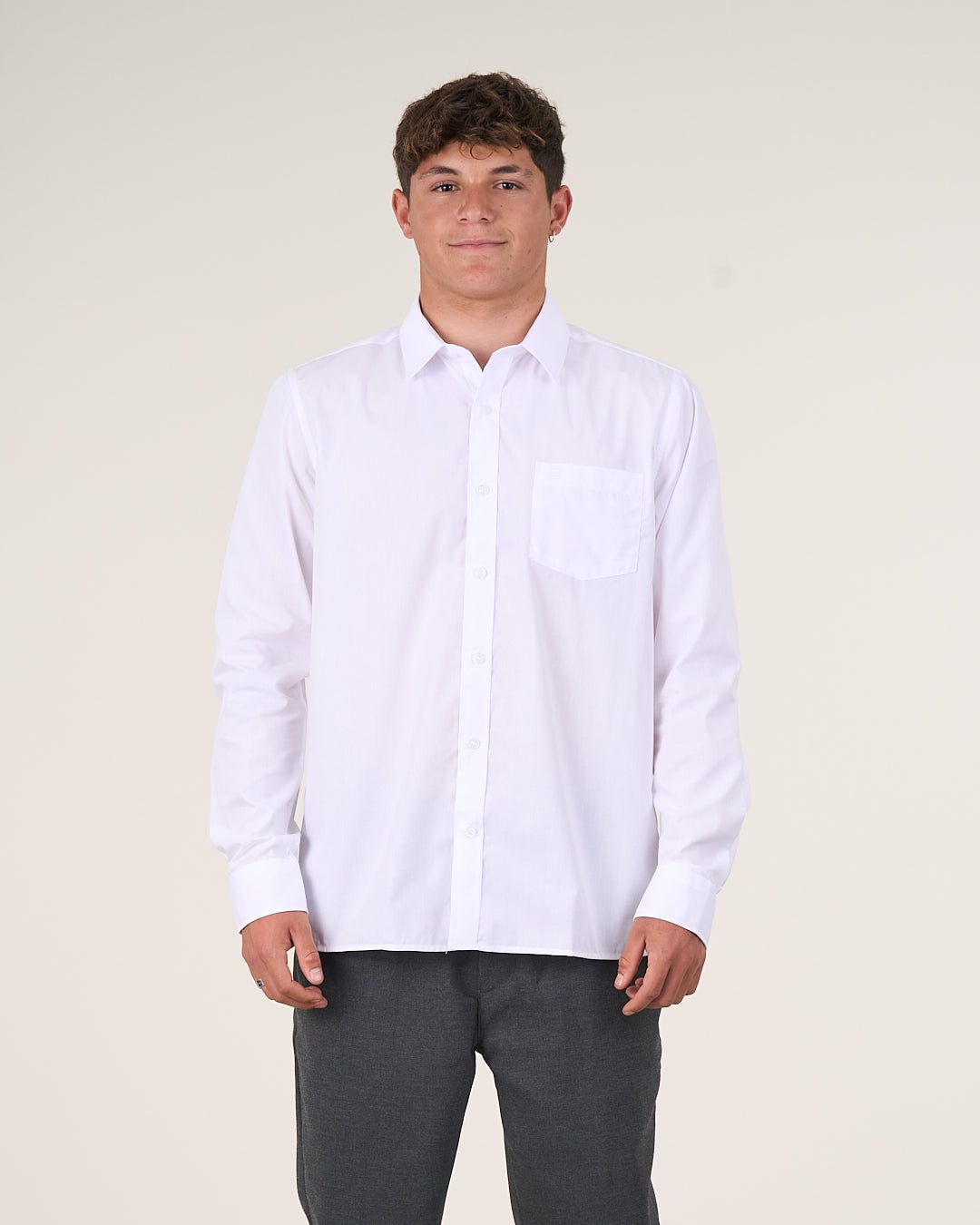 CAMISA BLANCA ESCOLAR SLIM FIT S A XL POLEMIC - 1