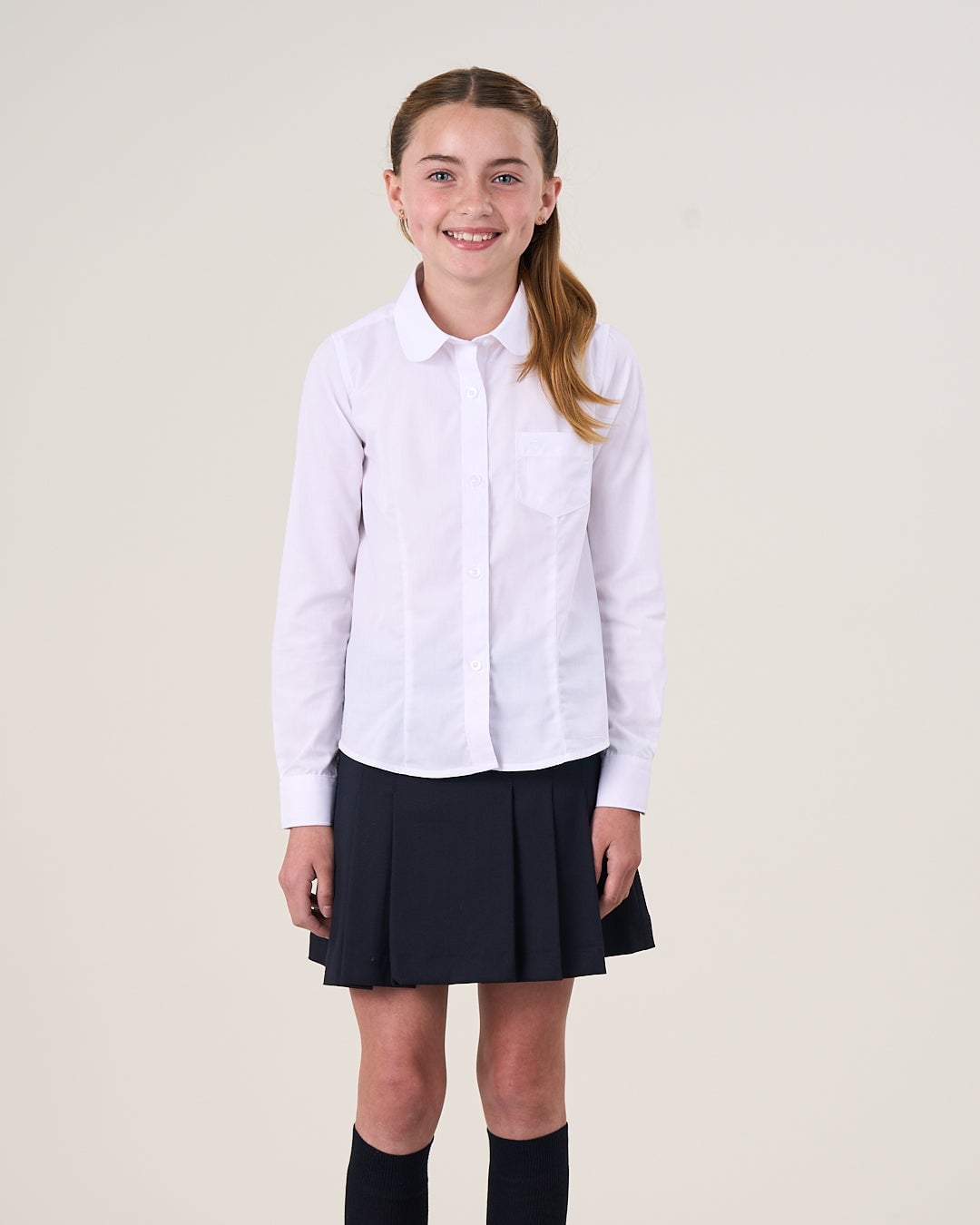 BLUSA ESCOLAR NIÑA TALLA 6 A 10 POLEMIC - 1