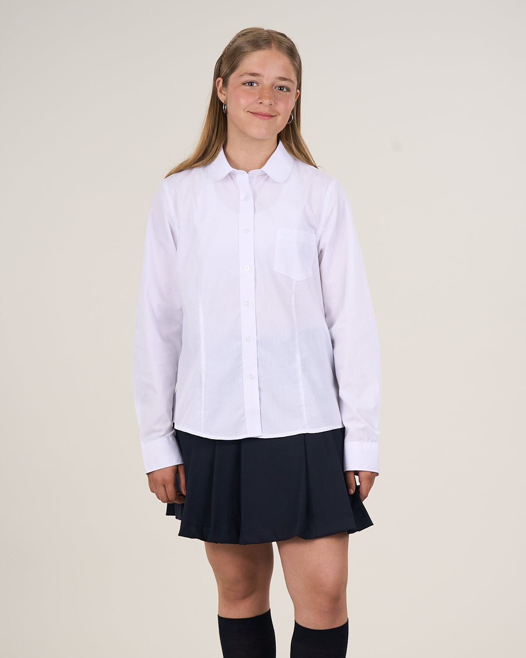 BLUSA ESCOLAR NIÑA TALLA 12 A 18 POLEMIC - 1