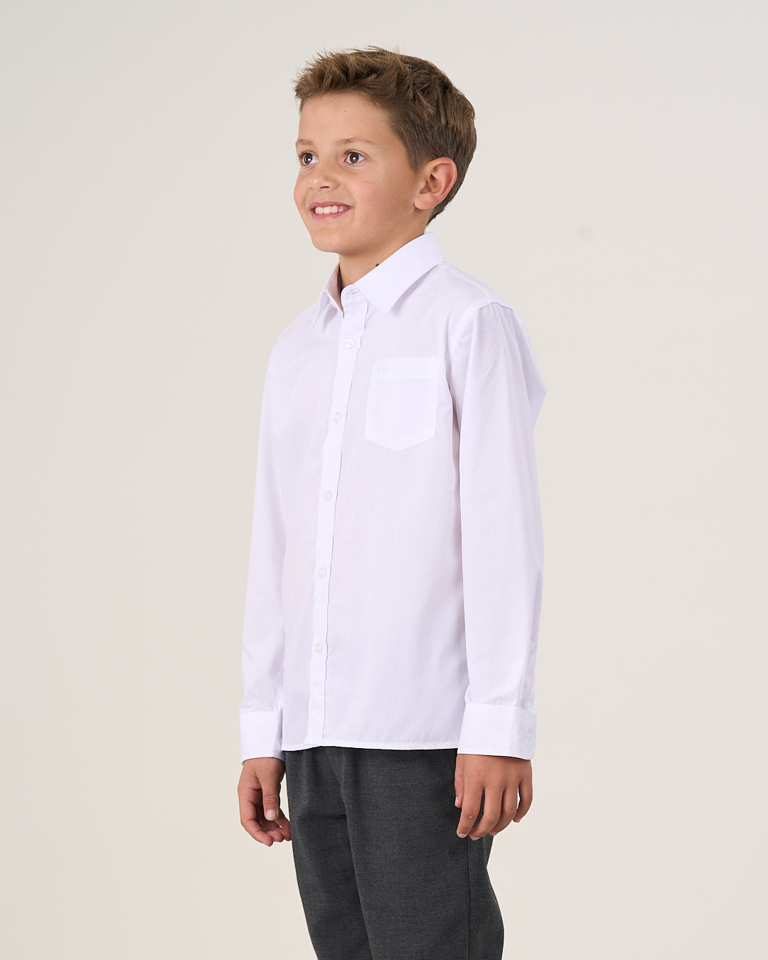 CAMISA BLANCA ESCOLAR SLIM FIT 6 A 10 POLEMIC - 2