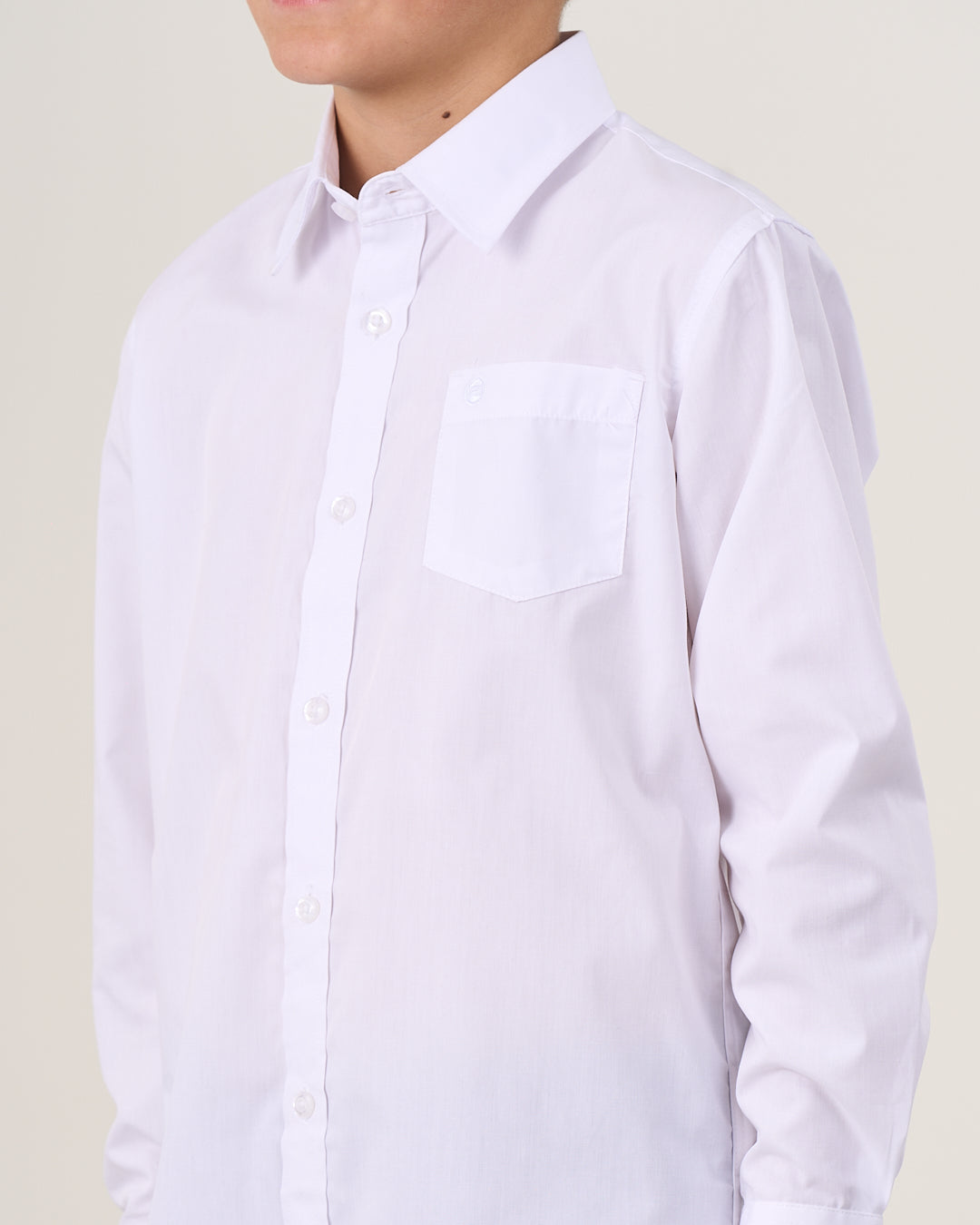 CAMISA BLANCA ESCOLAR SLIM FIT 6 A 10 POLEMIC - 3