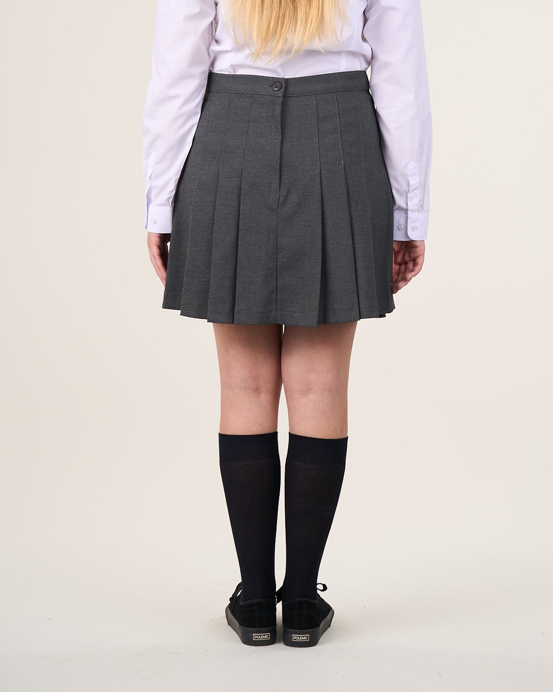 FALDA ESCOLAR A LA RODILLA NIÑA POLEMIC GRIS - 3