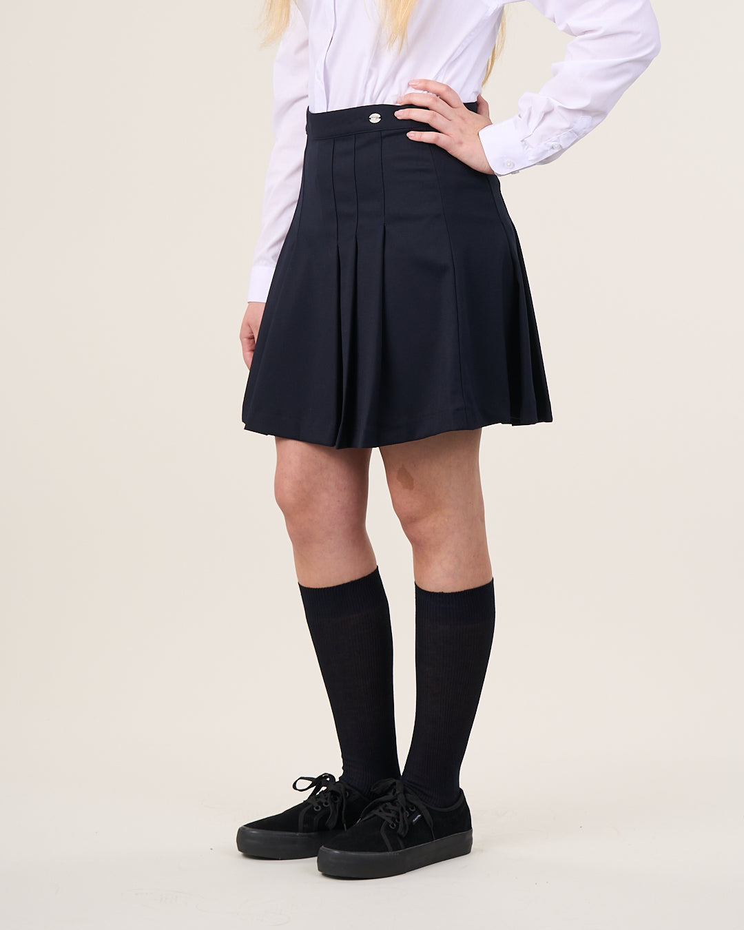 FALDA ESCOLAR A LA RODILLA NIÑA POLEMIC AZUL MARINO - 2
