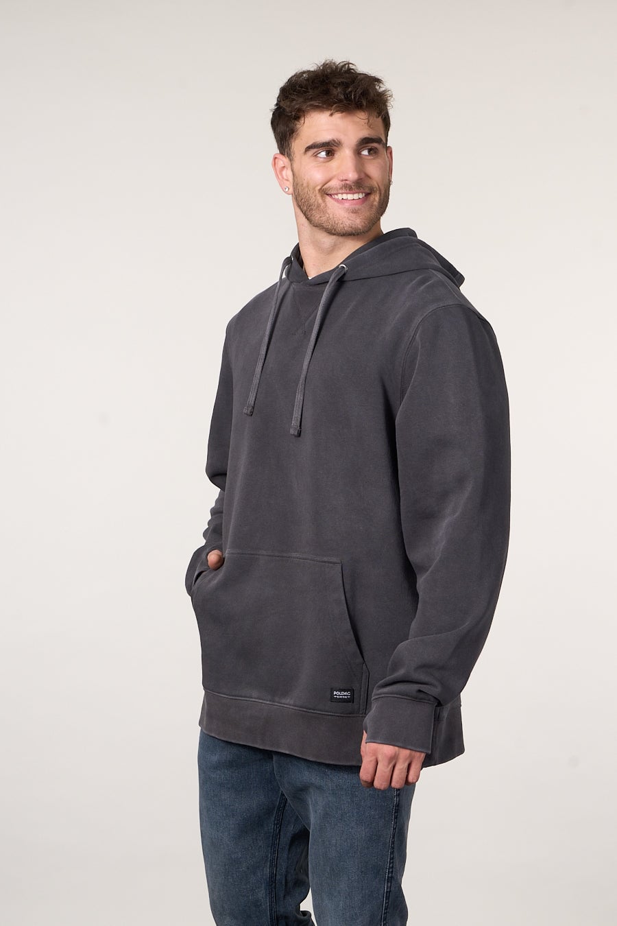 POLERON FRANELA PROCESADO FULL ZIPPER WI7701 POLEMIC - 1