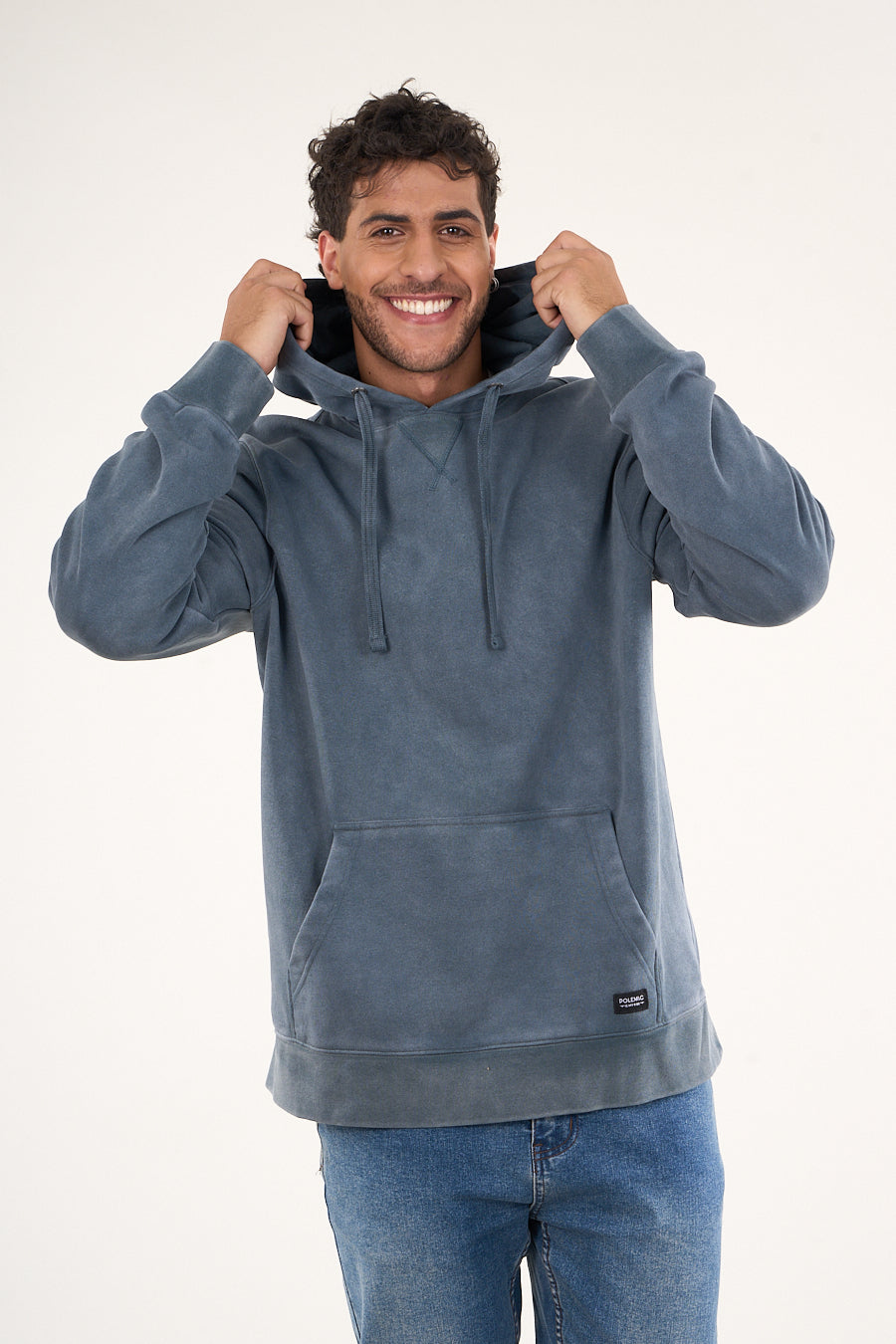 POLERON FRANELA PROCESADO FULL ZIPPER WI7701 POLEMIC - 1