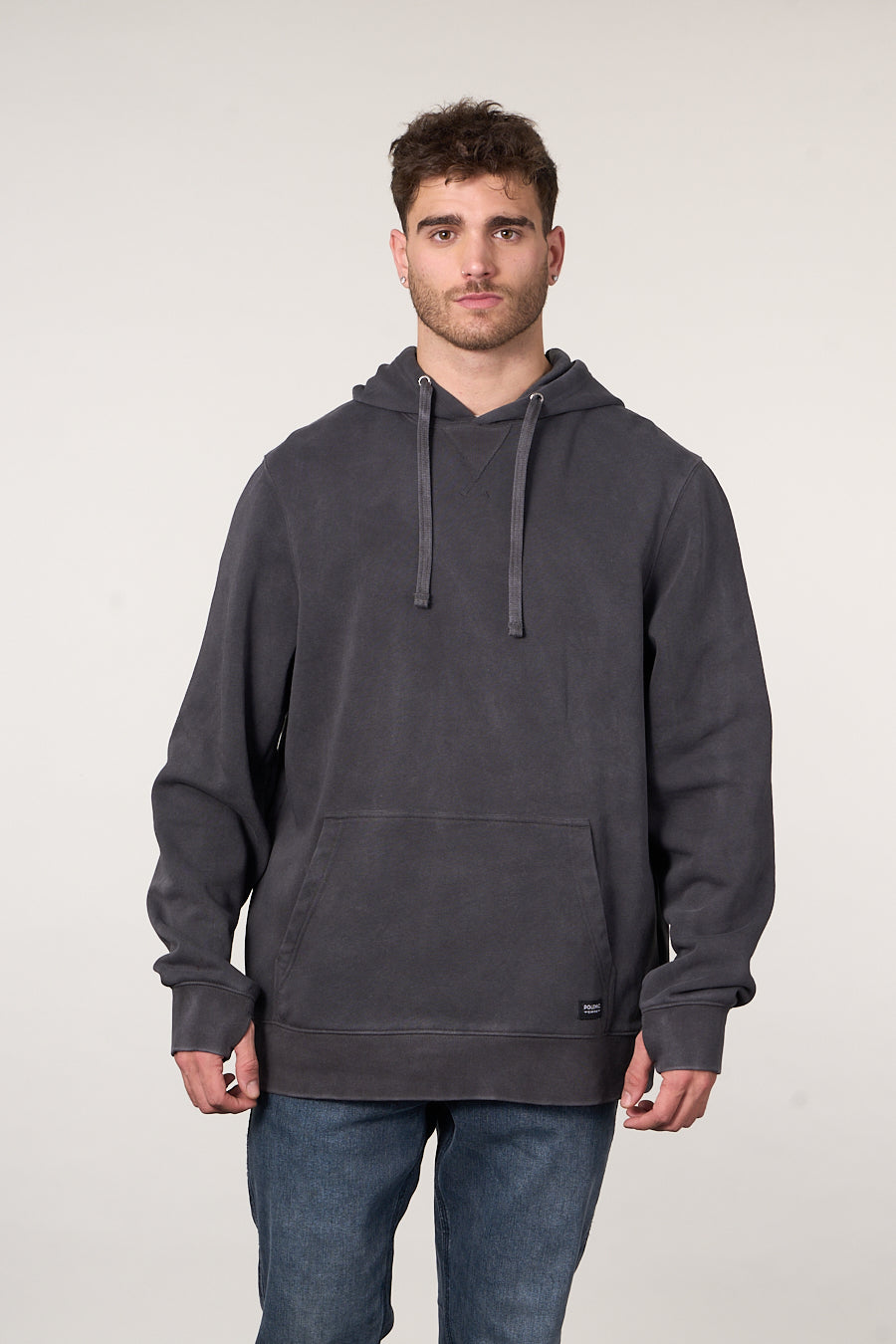 POLERON FRANELA PROCESADO FULL ZIPPER WI7701 POLEMIC - 2