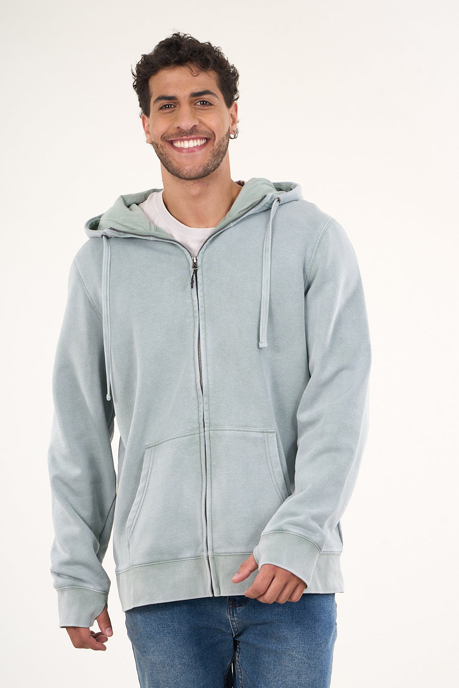 POLERON FRANELA PROCESADO FULL ZIPPER WI7702 POLEMIC - 2