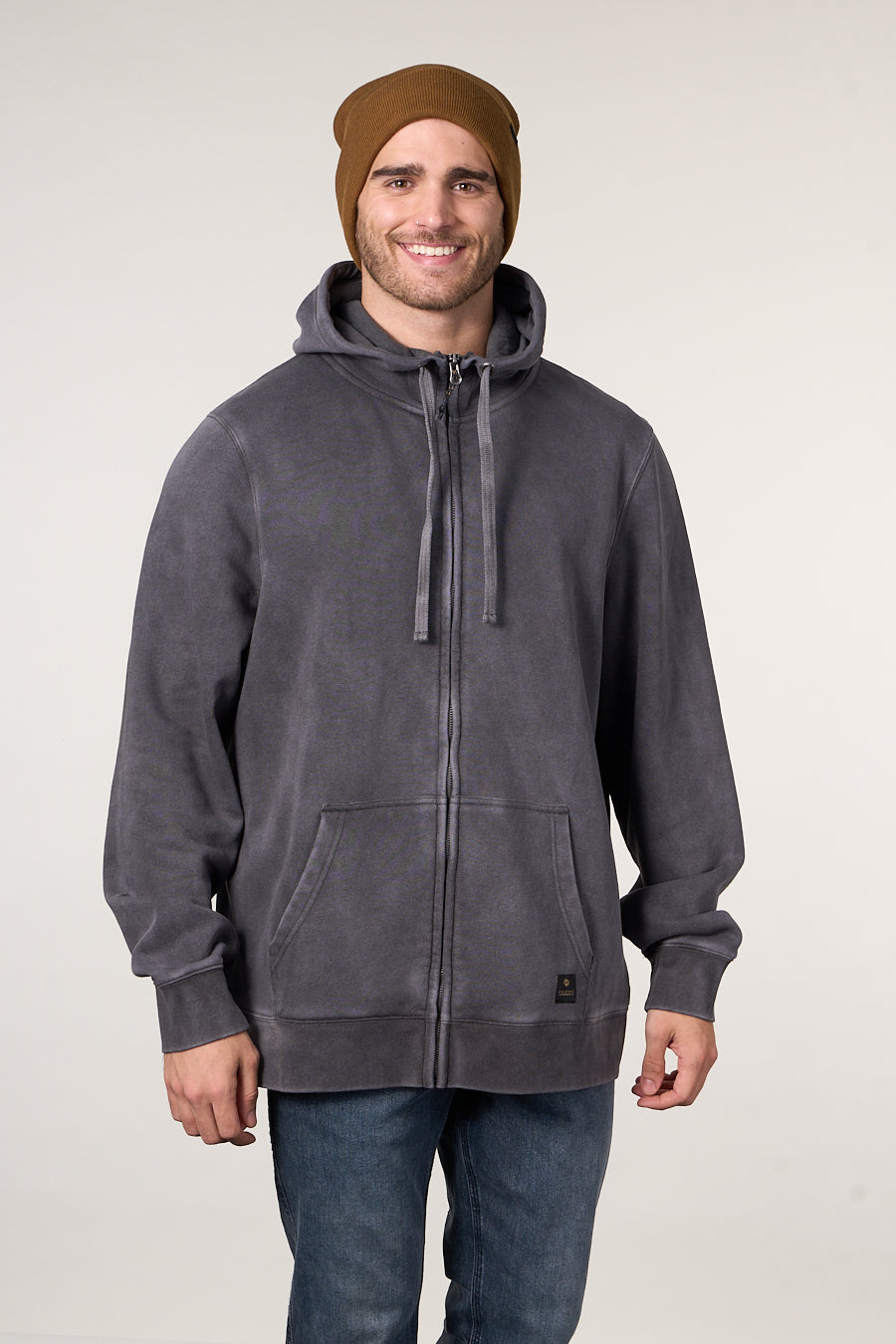 POLERON FRANELA PROCESADO FULL ZIPPER WI7702 POLEMIC - 2