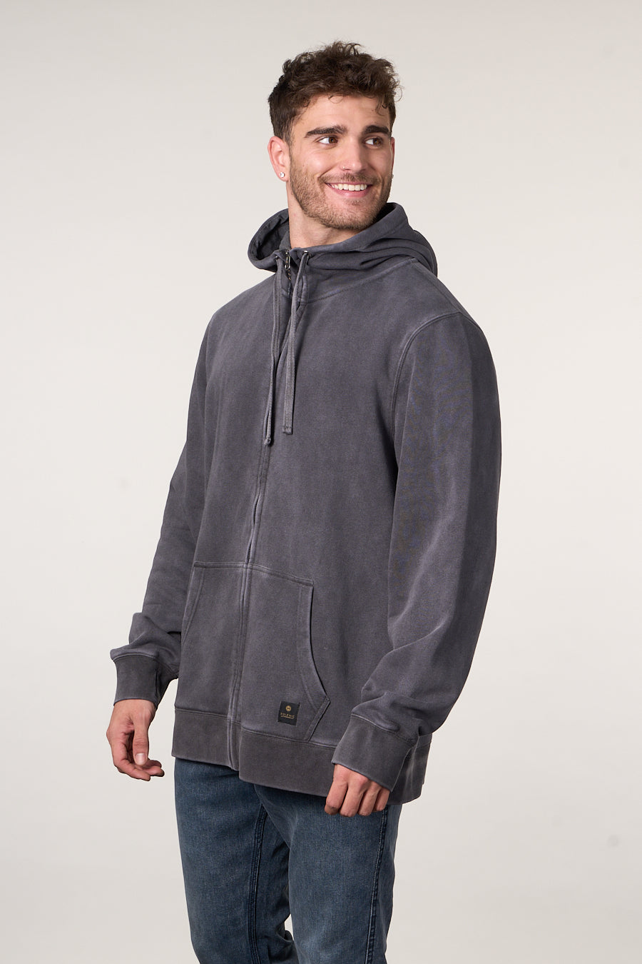 POLERON FRANELA PROCESADO FULL ZIPPER WI7702 POLEMIC - 3