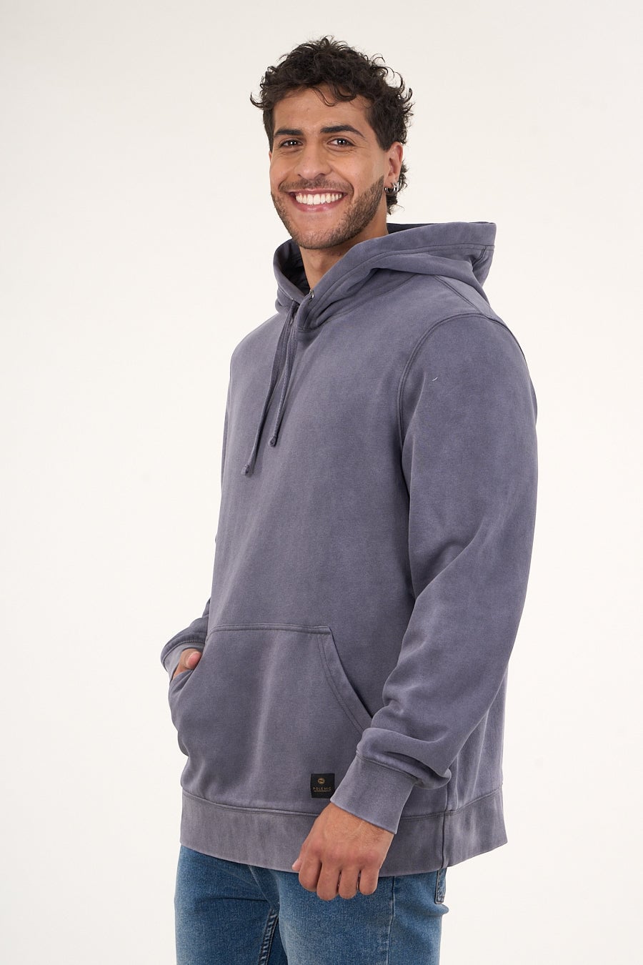 POLERON FRANELA PROCESADO FULL ZIPPER WI7703 POLEMIC - 3