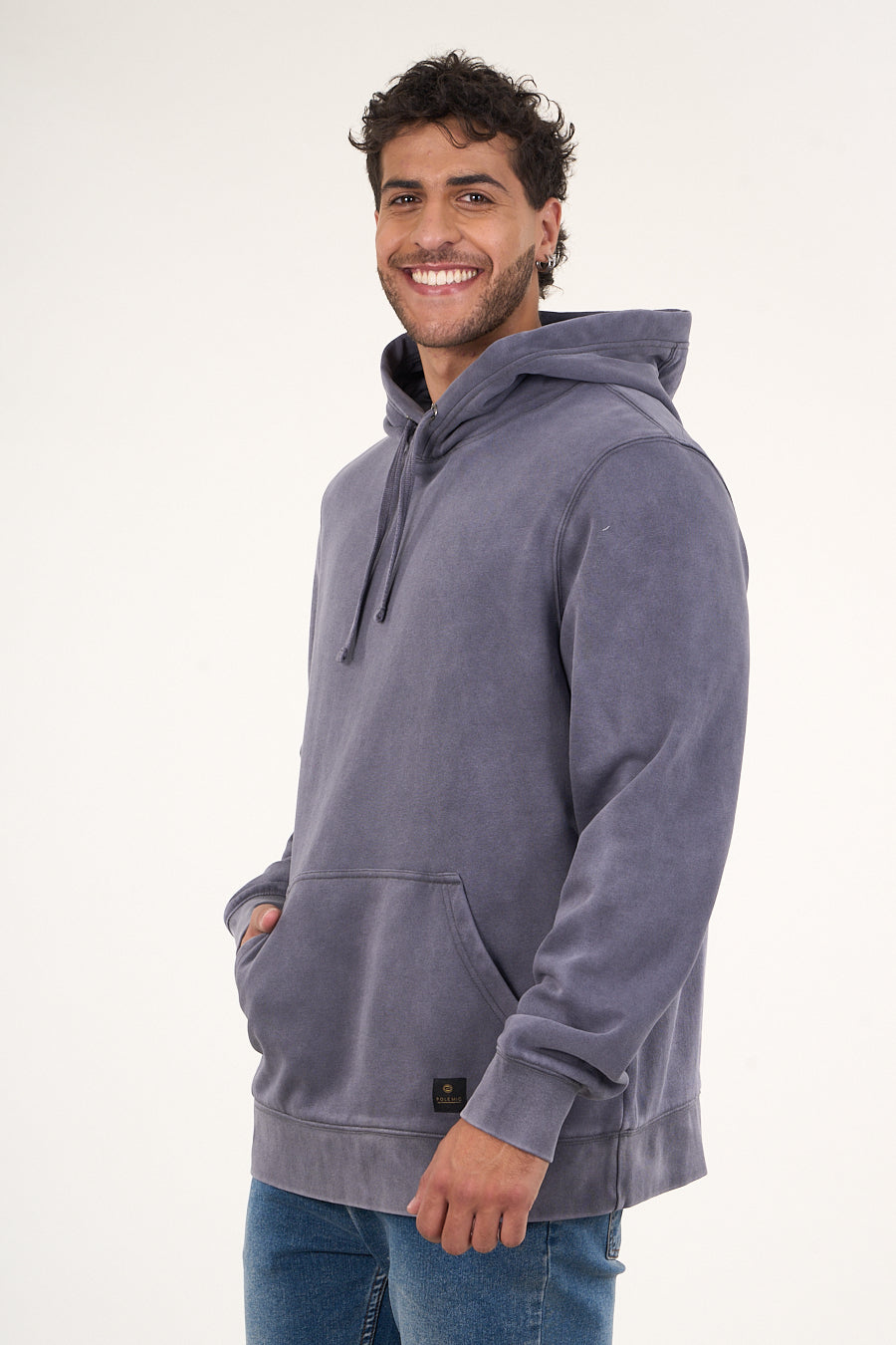 POLERON FRANELA PROCESADO FULL ZIPPER WI7703 POLEMIC - 3