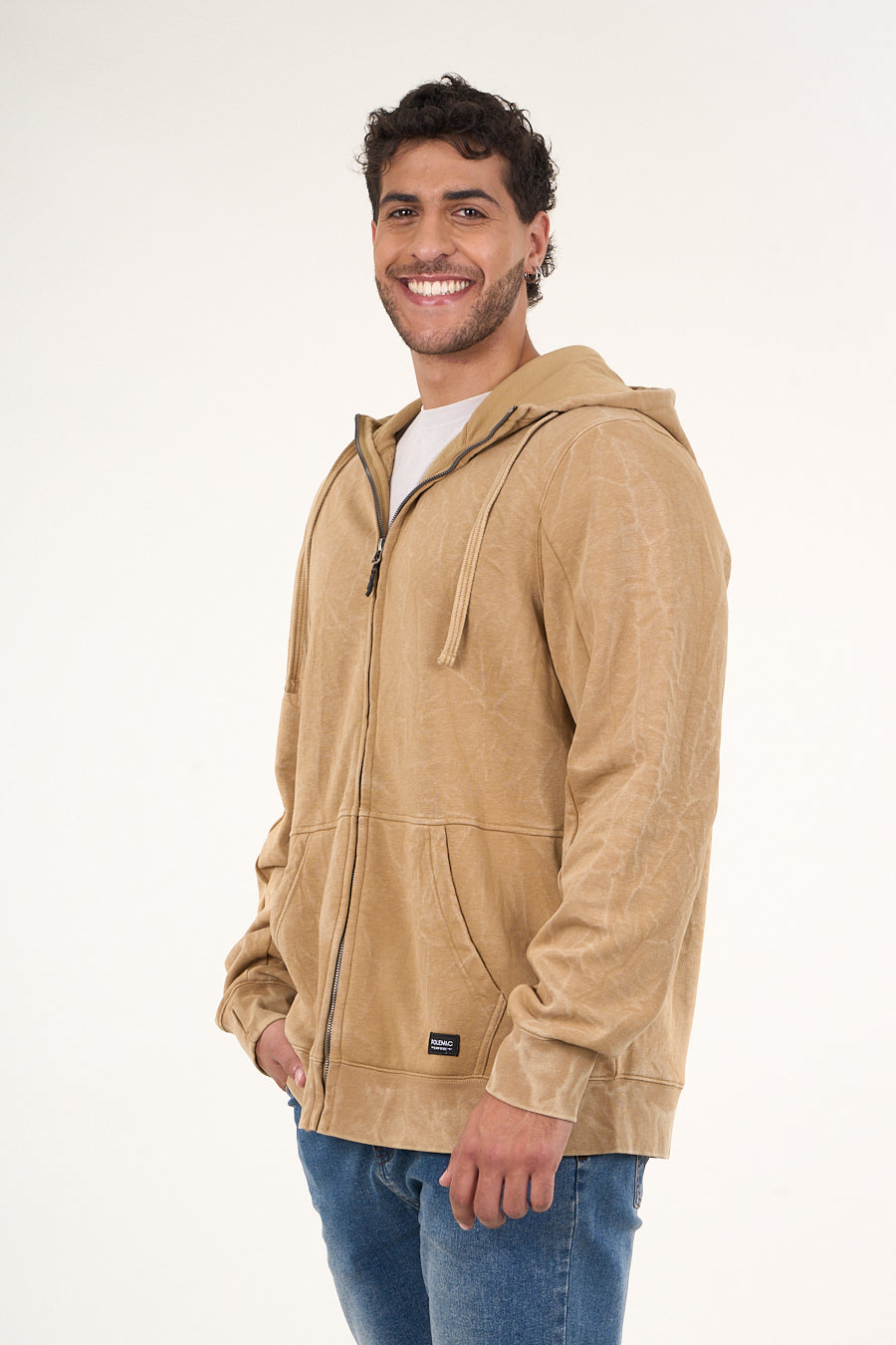 POLERON FRANELA PROCESADO FULL ZIPPER WI7700 POLEMIC - 2