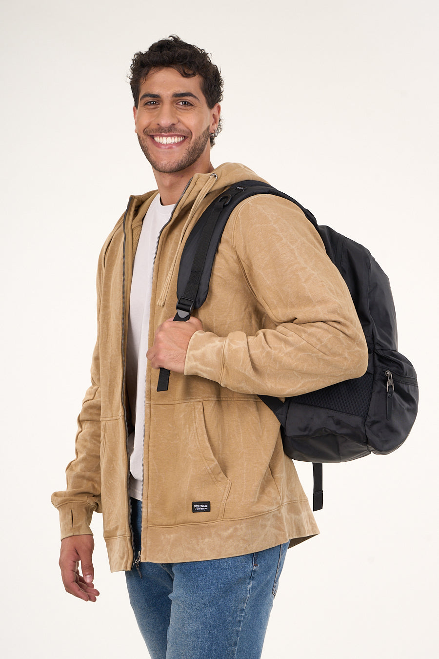 POLERON FRANELA PROCESADO FULL ZIPPER WI7700 POLEMIC - 4