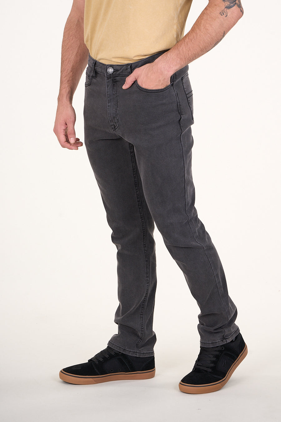 JEANS DENIM SLIM FIT NEGRO WI4730 POLEMIC - 1